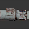 Rusted Industrial Equipment With Cylindrical Metal Body Control Panel Buttons And Base
