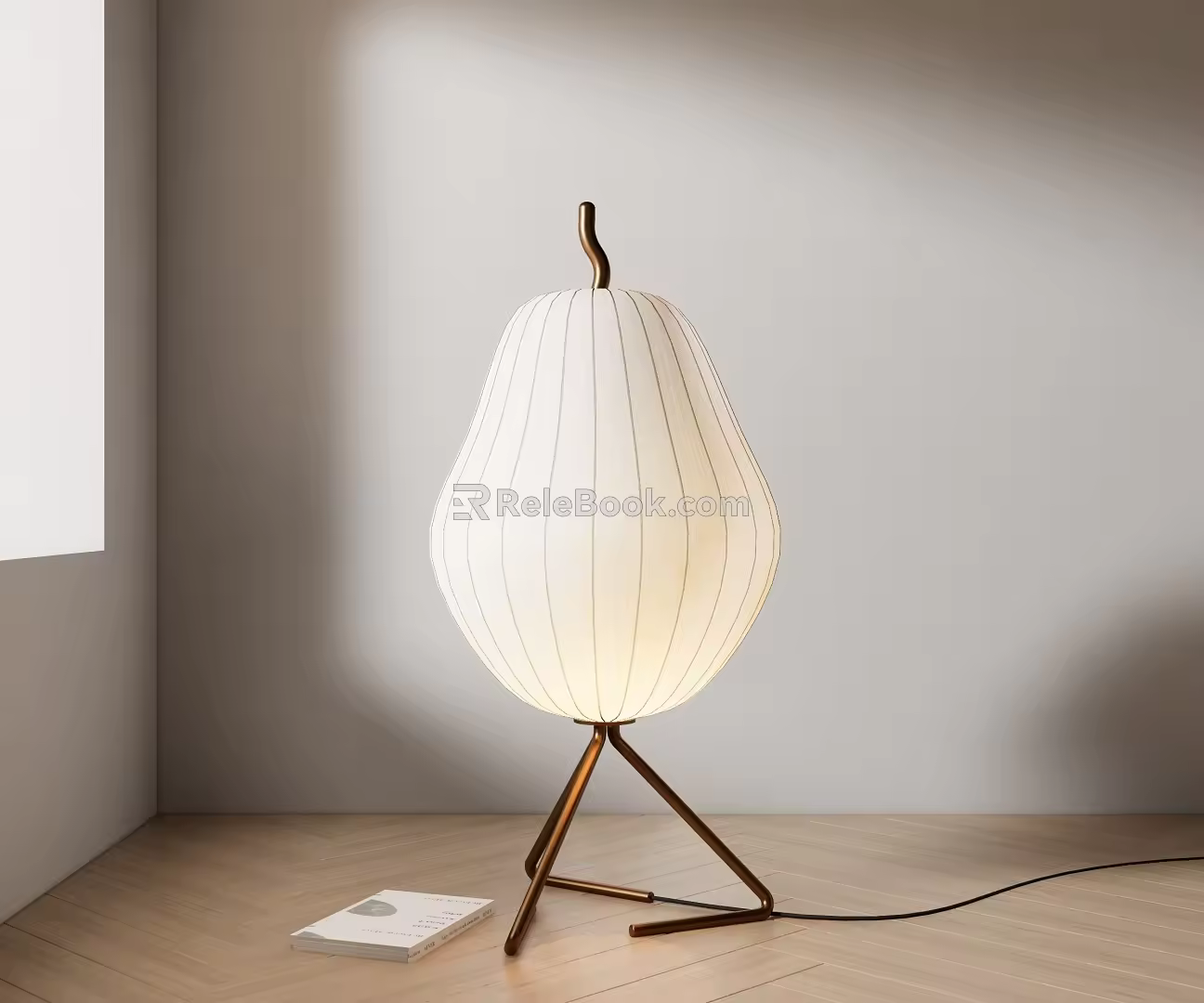 Japanese-style Table Lamp Floor Lamp Pear-shaped Floor Lamp 3d model