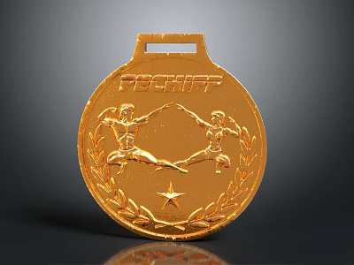 Modern Medal Bodybuilding Medal Bodybuilding Medal Athlete Medal 3d model