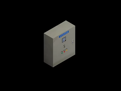 Gray Metal Casing Industrial Control Equipment With Digital Display Screen And Control Buttons 3d model
