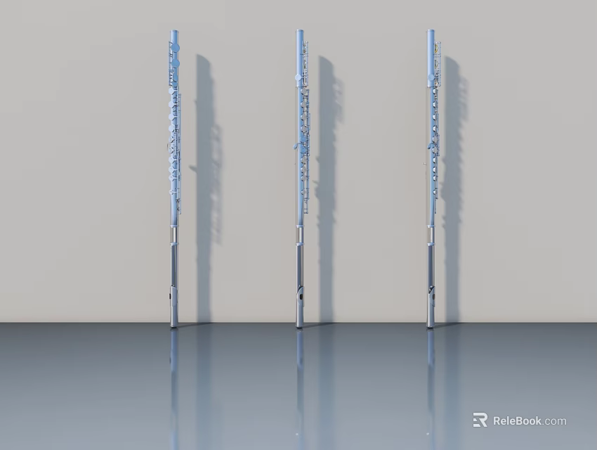 Modern Stainless Steel Swing Doors With Sleek Design And Decorative Details 3d model 
