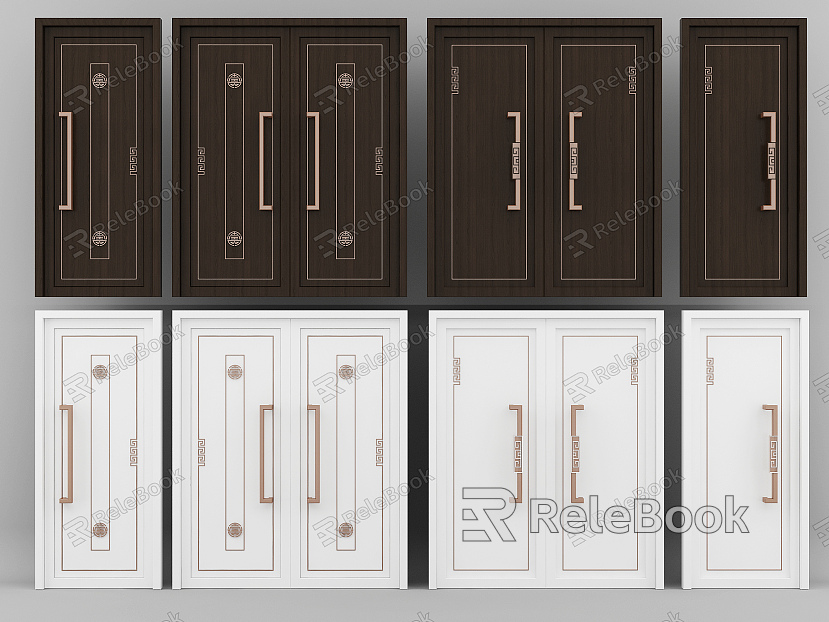 New Chinese style door door combination model