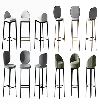 Bar Chair Combination 3d model