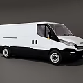 White and Black Commercial Van Exterior Design With Spacious Cargo Area Features
