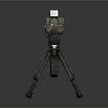 Tactical Sniper Rifle With High Precision Scope And Foldable Tripod Stand