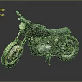 Black Vintage Motorcycle With Knobby Tires Textured Seat And Exposed Engine