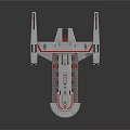 Modern Spaceship Spacecraft 3d model