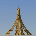 Golden Eiffel Tower Decorative Ornament Set For Stylish Home Decoration