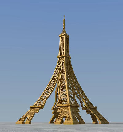 modern ornaments iron tower signal tower steel tower electric tower 3d model