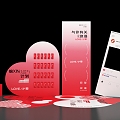 Activities Meichen Modern Valentine's Day 520 Confession Photo Clocking Art Installation Love 3d model