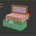 Colorful Makeup Storage Box With Mirror And Lock In Pink Orange Teal For Daily Necessities