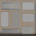 Various Modern Radiator Designs for Home Interior Heating Solutions 3d model