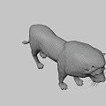 Realistic 3D Lion Model With Detailed Mane Standing On Dark Background