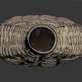 Woven Storage Basket Handmade with Natural Material for Home Organizing and Decorative Use