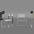 Cute Kids Chairs With Cartoon Ears Design And Metal Legs For Toddlers
