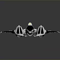 Futuristic Aerodynamic Flying Vehicle With Sleek White Frame And Blue Accent Details
