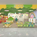 Dinosaur Themed Kids Mall Store Interior With Colorful Play Area Interactive Toys And Dinosaur Models