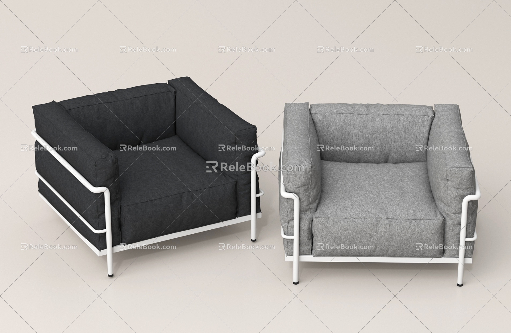 Modern Single Sofa Leisure Chair 3d model