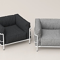 Modern Single Sofa Leisure Chair 3d model