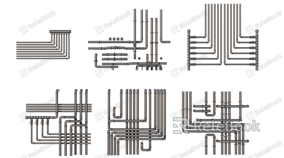 Industrial Piping Pipe model