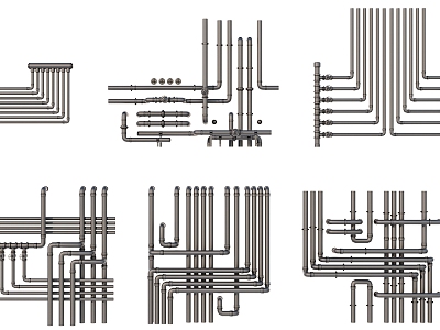 Industrial Piping Pipe model