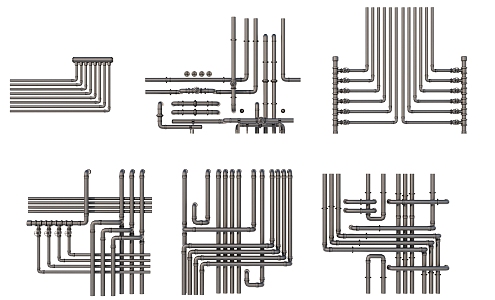 Industrial Piping Pipe 3d model