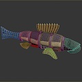 Fish robot fish machine fish machine turtle science fiction fish cyberfish cyberpunk fish science fiction equipment 3d model