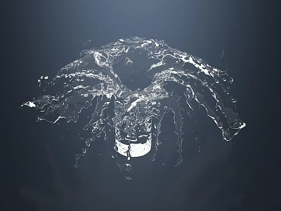 Captivating Dynamic Water Splash With Flowing Droplets And Fluid Motion 3d model