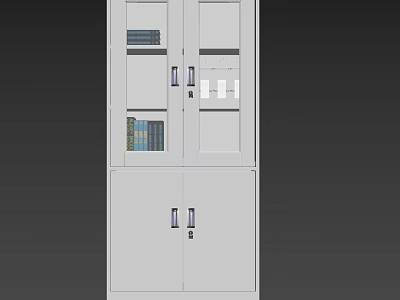 Modern White Storage Cabinet With Multiple Doors And Shelves For Home Organization 3d model