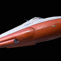 modern submarine-driven powered cargo submarine 3d model