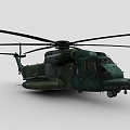 helicopter gunship transport helicopter 3d model