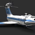 Warship Equipped With Carrier Based Propeller Aircraft In Blue White Livery Number 17