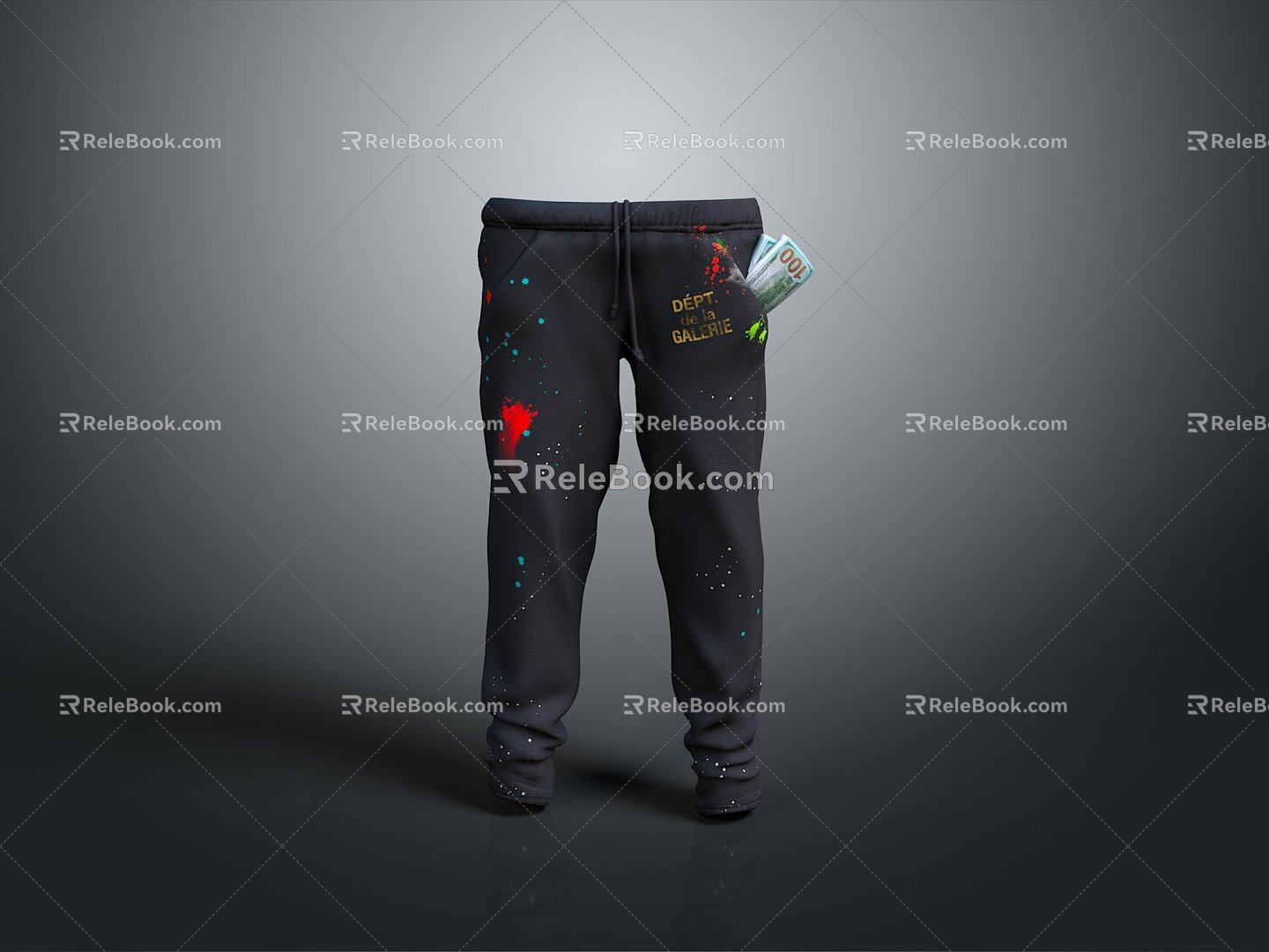 Pants Trousers Men's Pants Women's Pants Clothes Realistic 3d model