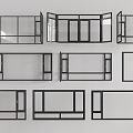 windows floor-to-ceiling window balcony window aluminum alloy window casement window 3d model