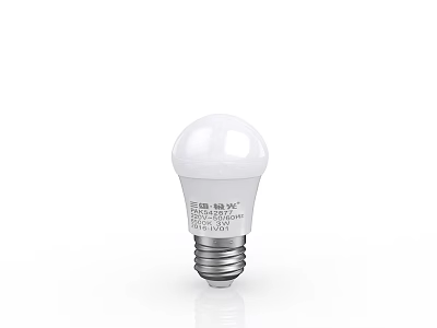 Bright White LED Light Bulb with Energy Saving Design and E27 Base 3d model