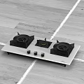 Sleek Gas Hob With Control Knobs And Burners For Modern Kitchen Cooking Appliance