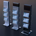Modern Mercedes-Benz Brochure Display Stands With Multiple Shelves And Logo Design
