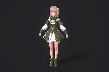 Cute little girl Lori girl 3d model