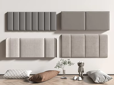 Stylish Wall Panels And Floor Decor Elements 3d model