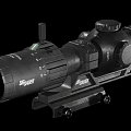 Tactical Rifle Scope With Black Design Adjustable Knobs And 6061 T6 Mount