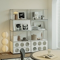 Modern Minimalist Modular Combination High Bookcase 3d model