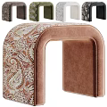Elegant Copper Sofa Bench with Paisley Pattern and Velvet Upholstery in Multiple Colors