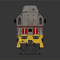 Gray Diesel Locomotive Train With Yellow Details And Red Design On Railway Track