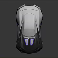 Futuristic Sports Car With Sleek Body Design Blue Accent Lines Aerodynamic Shape And Unique Wheels
