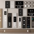 Elevator Switch Elevator Button Elevator Button Floor Display Screen 3d model
