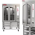 Commercial Stainless Steel Bakery Kitchen Appliance With Glass Door And Control Panel