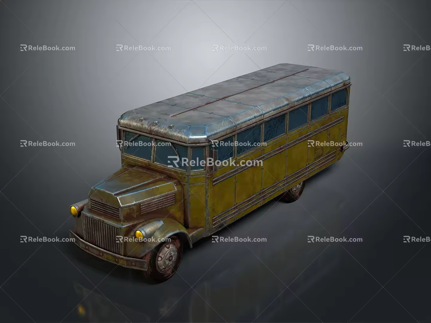 Bus School Bus Van Box Bus Tourist Bus Coach 3d model