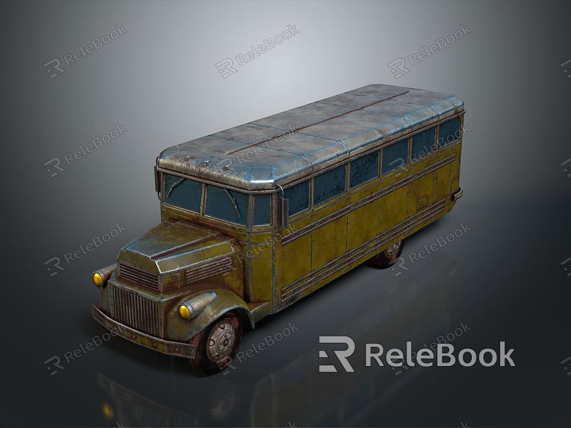 Bus School Bus Van Box Bus Bus Tourist Bus Coach model