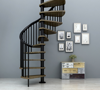 Industrial LOFT Stairs 3d model