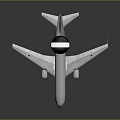 Silver Commercial Passenger Jet With Radar Dome On Top And Reflective Surface